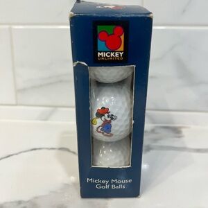 Vintage Mickey Mouse Disney Titleist 3 Pack Golf Balls‎ Made in USA